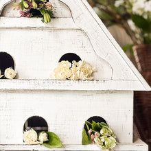 Load image into Gallery viewer, Distressed White Wood Functional Bird House | Outdoor Rated
