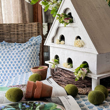 Load image into Gallery viewer, Distressed White Wood Functional Bird House | Outdoor Rated
