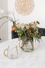 Load image into Gallery viewer, Emily Glass Pitcher with Rattan-Wrapped Handle
