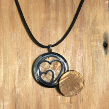 Load image into Gallery viewer, 1969 Woodstock Stage Heart Locket Necklace
