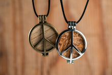 Load image into Gallery viewer, 1969 Woodstock Stage Peace Sign Pendant Necklace
