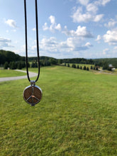 Load image into Gallery viewer, 1969 Woodstock Stage Peace Sign Pendant Necklace

