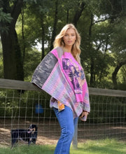 Load image into Gallery viewer, Upcycled No Doubt Band Tee: Camo Sleeves, Kantha Quilted Sides

