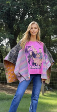 Load image into Gallery viewer, Upcycled No Doubt Band Tee: Camo Sleeves, Kantha Quilted Sides
