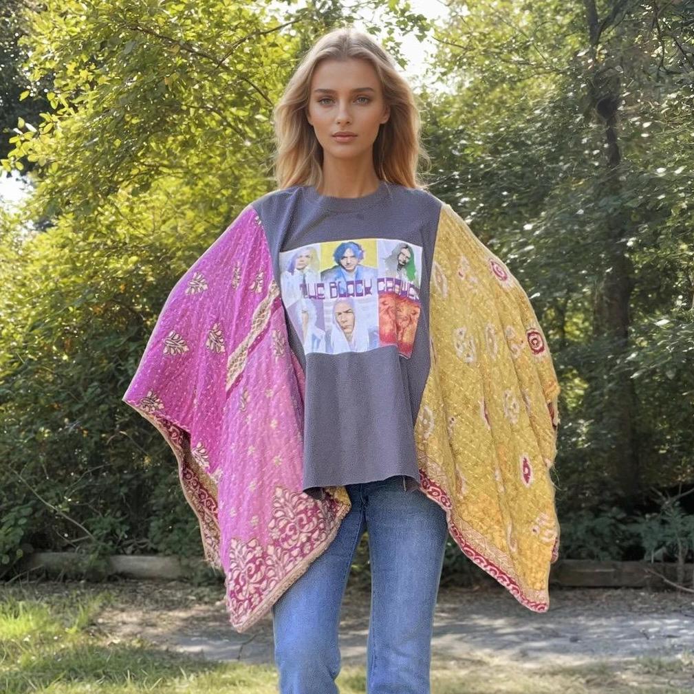 Legends and Layers Poncho “Black Crowes