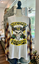 Load image into Gallery viewer, Rock-N-Plaid Top “Guns-n-Roses
