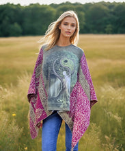 Load image into Gallery viewer, Upcycled Butterfly Top  Yin Yang  Tree of Life  Boho Sunrise
