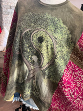 Load image into Gallery viewer, Upcycled Butterfly Top  Yin Yang  Tree of Life  Boho Sunrise
