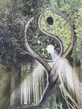 Load image into Gallery viewer, Upcycled Butterfly Top  Yin Yang  Tree of Life  Boho Sunrise
