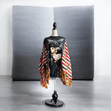 Load image into Gallery viewer, Butterfly Top “Ozzy Fringed Kantha Sleeves Poncho
