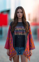 Load image into Gallery viewer, Butterfly Sweatshirt “Soul Rider Kantha Sleeve Poncho
