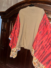 Load image into Gallery viewer, Butterfly Top “Steve Miller Band Kantha Sleeves Poncho
