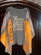 Load image into Gallery viewer, Butterfly Top “Hippies &amp; Cowboys Kantha Sleeves Poncho
