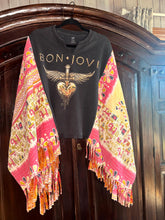 Load image into Gallery viewer, Butterfly Fringed Top  “Bon Jovi Kantha Sleeves Poncho
