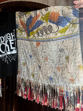 Load image into Gallery viewer, Butterfly Fringed Top  “Midnight Toker Kantha Sleeves Poncho
