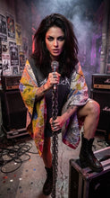 Load image into Gallery viewer, Butterfly Top “Metallica Kantha Sleeves Poncho
