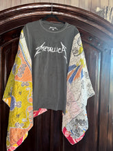 Load image into Gallery viewer, Butterfly Top “Metallica Kantha Sleeves Poncho
