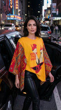 Load image into Gallery viewer, Butterfly Top “Aerosmith Kantha Sleeves Poncho
