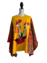 Load image into Gallery viewer, Butterfly Top “Aerosmith Kantha Sleeves Poncho
