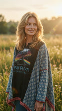 Load image into Gallery viewer, Butterfly Top “Pink Floyd Kantha Sleeve Poncho
