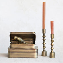 Load image into Gallery viewer, Taper Candle Holders, Antique Gold Finish, Set of 2
