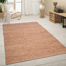 Load image into Gallery viewer, Jute Rug Kaia Hand-Woven with Natural Fibers in Nature Brown
