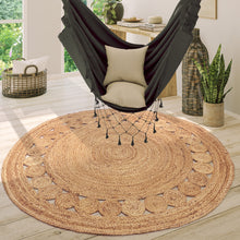 Load image into Gallery viewer, Boho Rug Kaia Hand-Made with Natural Colors &amp; Jute Fibers
