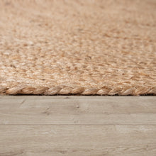 Load image into Gallery viewer, Jute Rug Kaia Hand-Woven with Decorative Circles in Nature Brown
