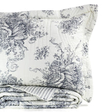 Load image into Gallery viewer, Toile Reversible Cotton Quilt Set
