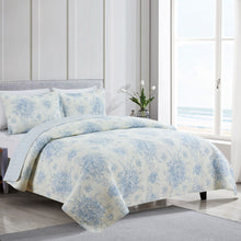 Load image into Gallery viewer, Toile Reversible Cotton Quilt Set

