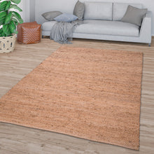 Load image into Gallery viewer, Jute Rug Kaia Hand-Woven with Natural Fibers in Nature Brown
