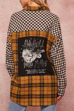 Load image into Gallery viewer, Rock America Graphic Print Oversized Plaid Shirt
