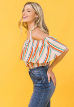 Load image into Gallery viewer, Halter Off the Shoulder Crop Top
