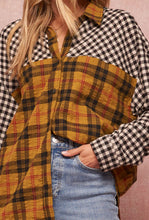 Load image into Gallery viewer, Rock America Graphic Print Oversized Plaid Shirt
