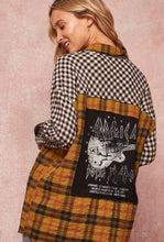 Load image into Gallery viewer, Rock America Graphic Print Oversized Plaid Shirt
