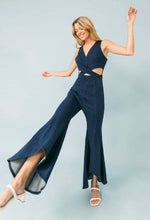 Load image into Gallery viewer, Flared Denim Jumpsuit
