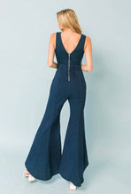 Load image into Gallery viewer, Flared Denim Jumpsuit
