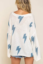 Load image into Gallery viewer, Lightening Crashes Summer Sweater
